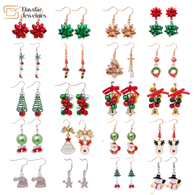 Trees Bells Snowflakes Santa Womens Christmas Earrings For Girls Holiday