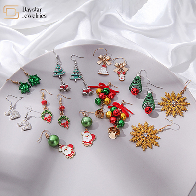 Trees Bells Snowflakes Santa Womens Christmas Earrings For Girls Holiday
