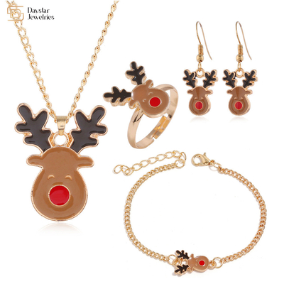 Holiday Gifts Christmas Jewelry Set For Womens Earrings Rings Bracelets Necklace