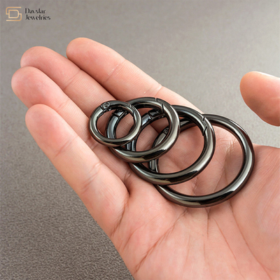 Metal Snap Hooks Clip Buckle Spring O Rings For Keychains Bag Purse Handbag