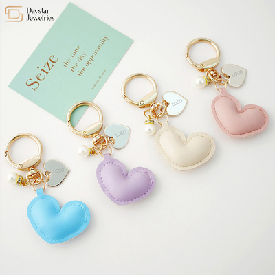Heart Keychain Pendant Love Car Key Ring Charms Bag Backpack Metal Decoration