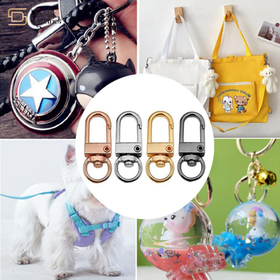 Metal Lobster Claw Clasps Swivel Lanyards For Key Rings Connector Toy Pet Collar