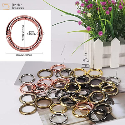 Zinc Alloy Metal Keychain Rings , Snap Hook Clips Spring Gate O Ring