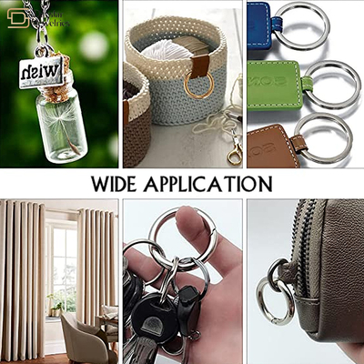 Zinc Alloy Metal Keychain Rings , Snap Hook Clips Spring Gate O Ring