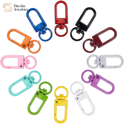 Metal Swivel Snap Hook Clips , Lobster Trigger Clasps For Keychain Diy Charms