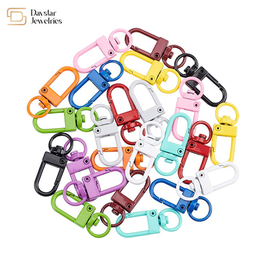 Metal Swivel Snap Hook Clips , Lobster Trigger Clasps For Keychain Diy Charms