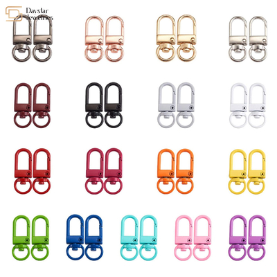 Colorful Metal Trigger Snap Hook Clip For Diy Bag Charms Keychain Zipper Pulls