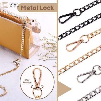 Zinc Alloy Purse Crossbody Replacement Straps With Metal Snap Buckles