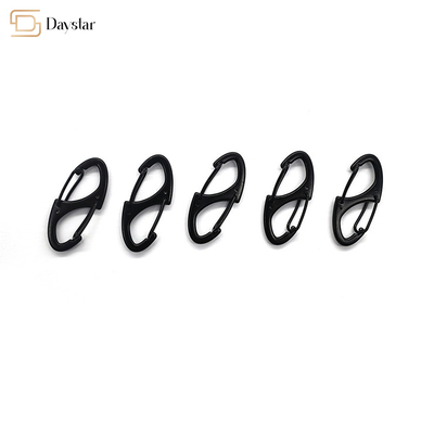 Double Sided S Carabiner Clips Metal Accessories Slide Lock Snap Hooks