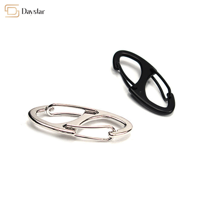 Double Sided S Carabiner Clips Metal Accessories Slide Lock Snap Hooks
