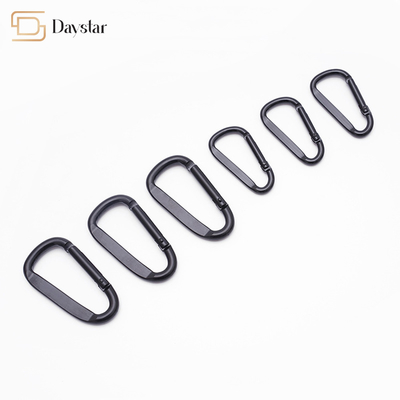 Hiking Accessories Heavy Duty Carabiner Spring Snap Hook , Keychain D Shape Buckle