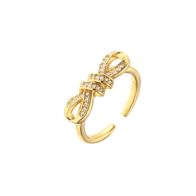 Synthetic CZ 24k Solid Gold Rings Wedding Luxury OEM Elegant Diamond Engagement Rings