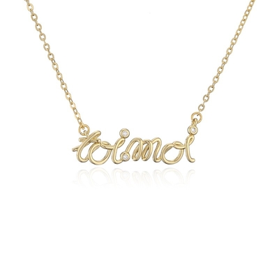 Synthetic CZ Womens Fashion Pendant Necklaces OEM Classic Initial Necklace