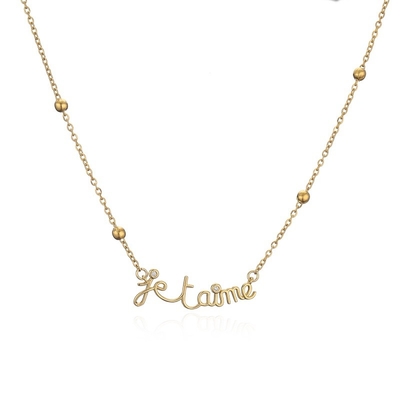 Synthetic CZ Womens Fashion Pendant Necklaces OEM Classic Initial Necklace