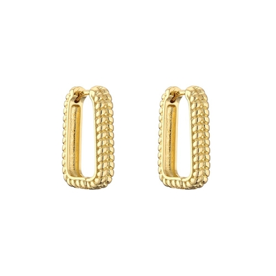 24K Chunky Gold Plated Hoop Earrings