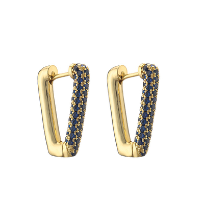 Luxury 24k Gold Earrings Fashion Ladies Custom Jewelry Diamond Studded Earrings