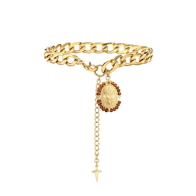 Customized 18K Gold Bracelet Fashion Lady Elegant Gold Chain Bracelets For Ladies