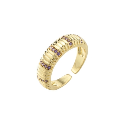 Zircone Neutral 18k Gold Rings Fashion Hypoallergenic  18 Carat Gold Wedding Band