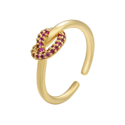 DAYSTAR Pave 18k Gold Jewelry CZ Zircon Wedding Ring Customized