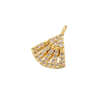 Copper CZ Seashell Cute Gold Dangle Earrings Pendant For Women Jewelry Making