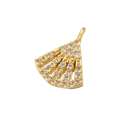 Copper CZ Seashell Cute Gold Dangle Earrings Pendant For Women Jewelry Making