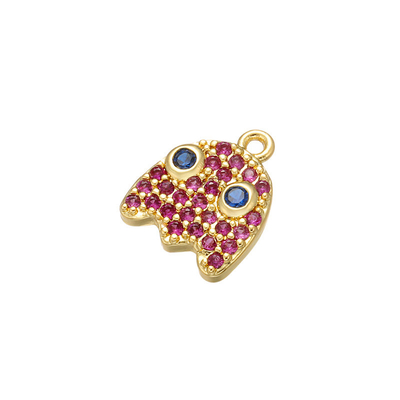 Micro Zircon Diamond DIY Gold Jewelry Small Goldfish Pendant Necklace