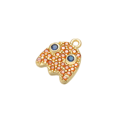 Micro Zircon Diamond DIY Gold Jewelry Small Goldfish Pendant Necklace