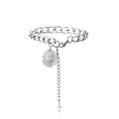 925 Neutral Sterling Silver Chain Bracelet Crystal Pendant Bracelet Jewelry Oem