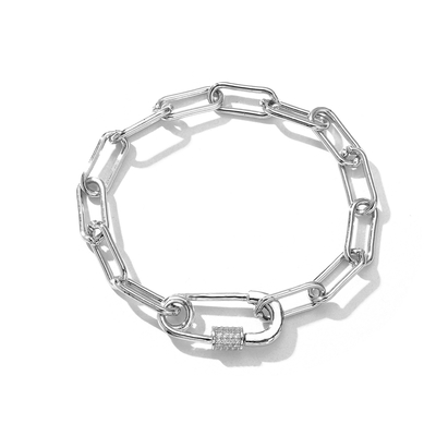 Zircon 925 Sterling Silver Jewelry Bracelet Charm OEM ODM