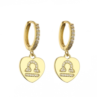 Custom Rhinestone Hoop Earrings Gold Plated Stud Pendant Earrings