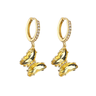 Cubic 18k gold plated hoop earrings